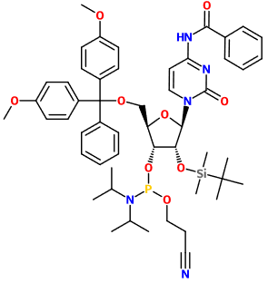(图片) MC082205 5'-DMT-2'-TBDMS-N4-Bz-rC phosphoramidite